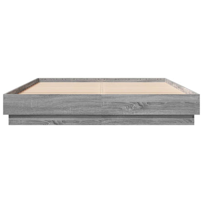 vidaXL Bed Frame | Grey Sonoma | Engineered wood | Double Bed | Bed Frame