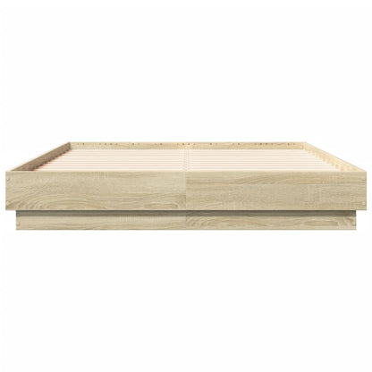 vidaXL Bed Frame | Sonoma Oak | Engineered wood | Double |  Durable  | Bed Frame