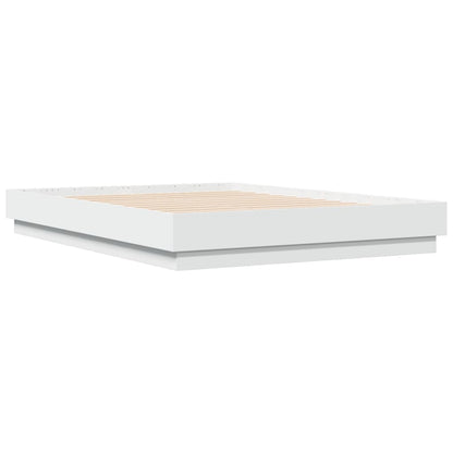 vidaXL Bed Frame | White | Engineered wood, Plywood | Double | Durable