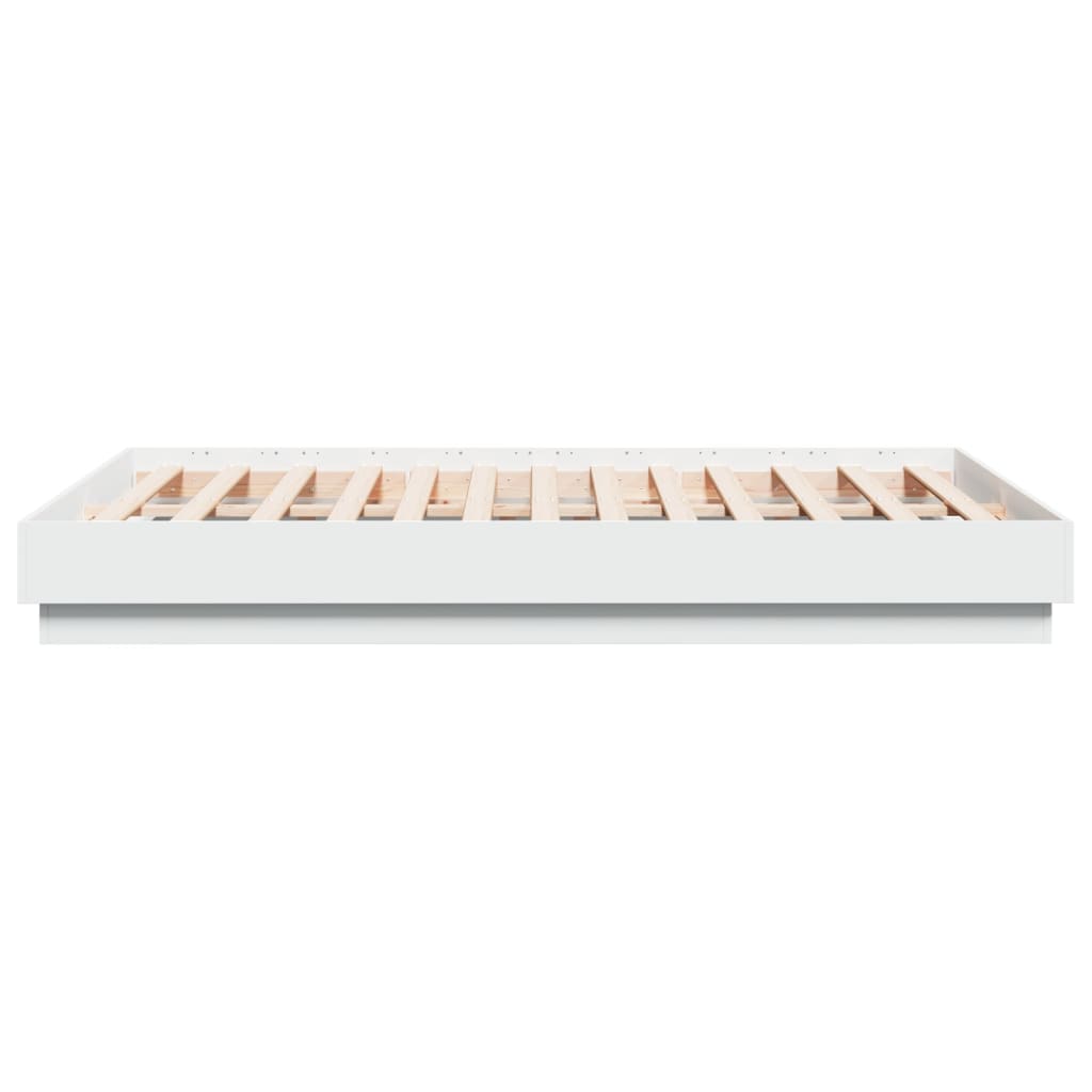 vidaXL Bed Frame | White | Engineered wood, Plywood | Double | Durable