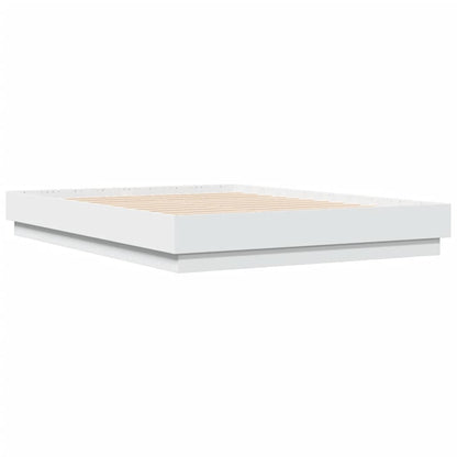 vidaXL Bed Frame | White | Engineered wood, Plywood | Double | Durable