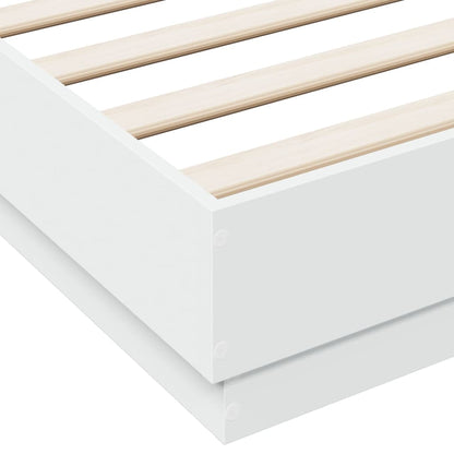 vidaXL Bed Frame | White | Engineered wood, Plywood | Double | Durable