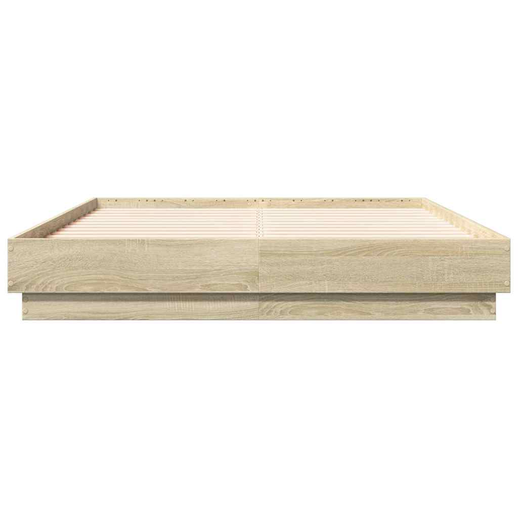 vidaXL Bed Frame | Sonoma oak | Engineered wood | Double |  Durable  | Bed Frame