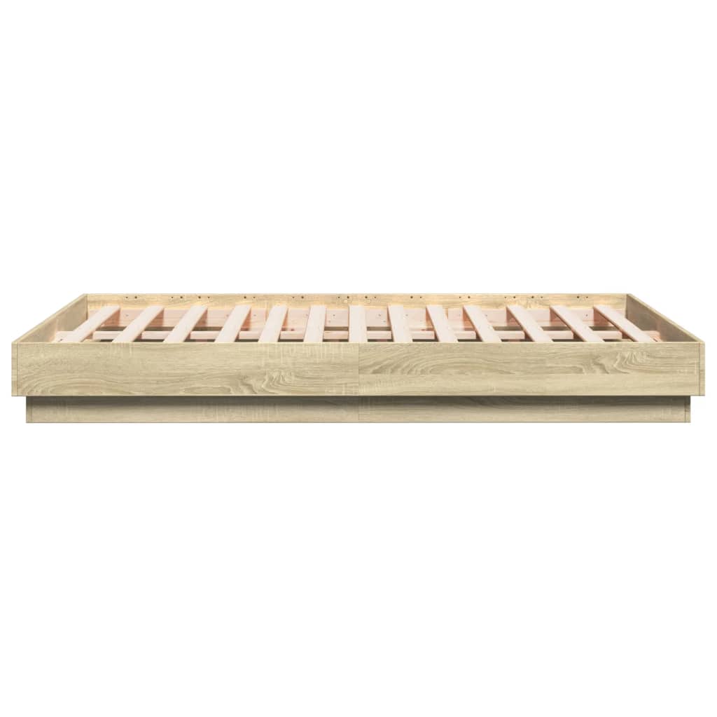 vidaXL Bed Frame | Sonoma oak | Engineered wood | Double |  Durable  | Bed Frame