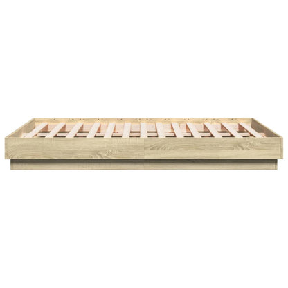 vidaXL Bed Frame | Sonoma oak | Engineered wood | Double |  Durable  | Bed Frame