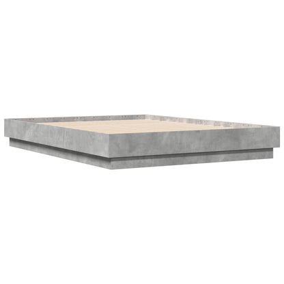 vidaXL Bed Frame without Mattress Concrete Grey 135x190 cm Double