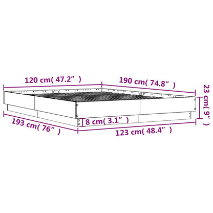 vidaXL Bed Frame | White | Engineered wood | Small Double | Durable | Bed Frame
