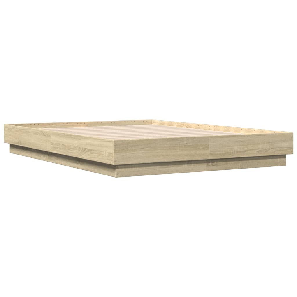 vidaXL Bed Frame | Sonoma Oak | Engineered wood, Plywood | Small Double