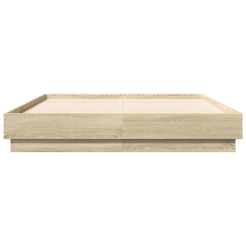 vidaXL Bed Frame | Sonoma Oak | Engineered wood, Plywood | Small Double