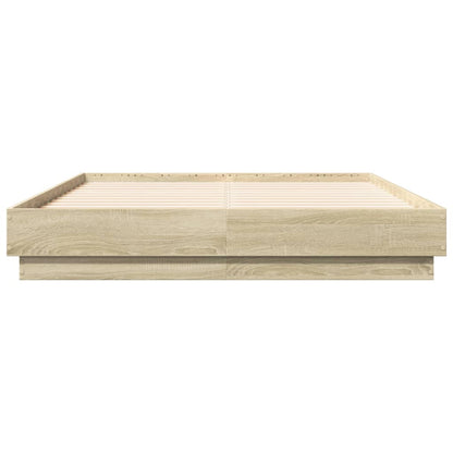 vidaXL Bed Frame | Sonoma Oak | Engineered wood, Plywood | Small Double