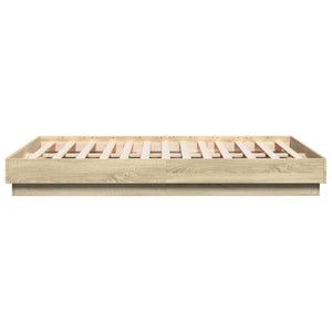 vidaXL Bed Frame Sonoma Oak 120x190 cm Small Double Engineered Wood