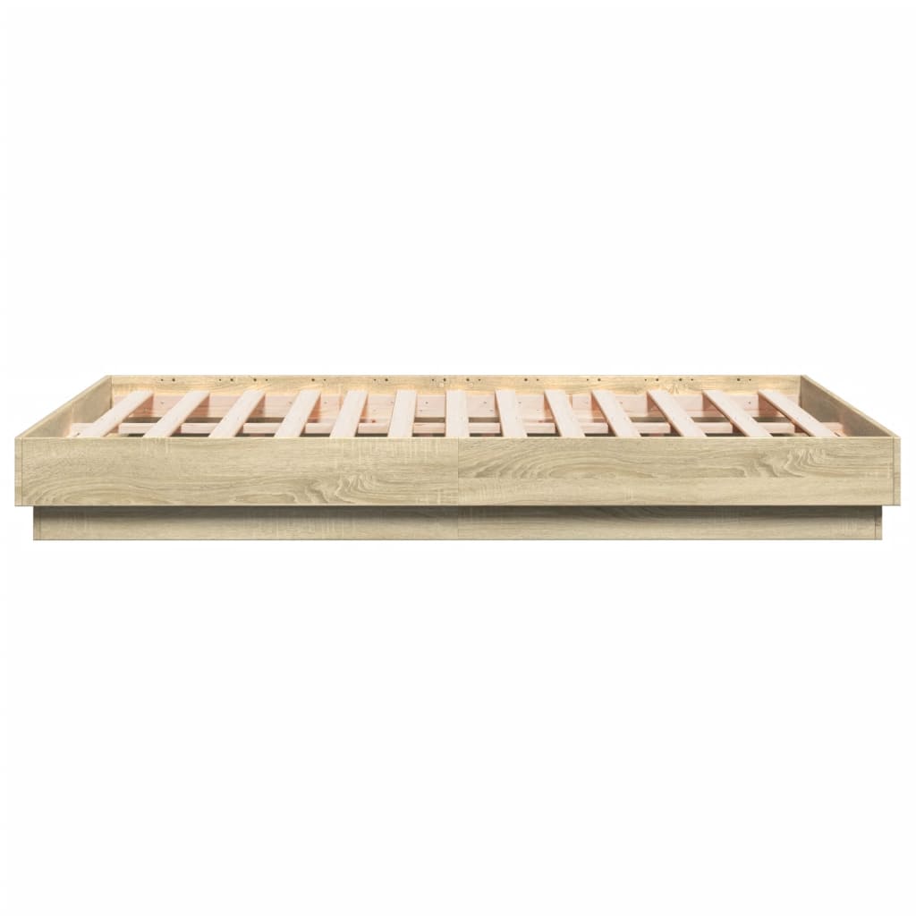 vidaXL Bed Frame | Sonoma Oak | Engineered wood, Plywood | Small Double