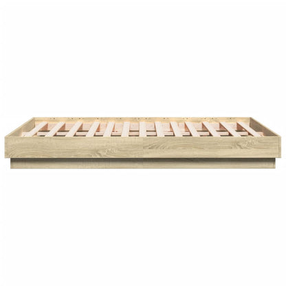 vidaXL Bed Frame | Sonoma Oak | Engineered wood, Plywood | Small Double