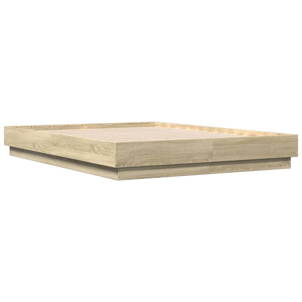 vidaXL Bed Frame | Sonoma Oak | Engineered wood, Plywood | Small Double