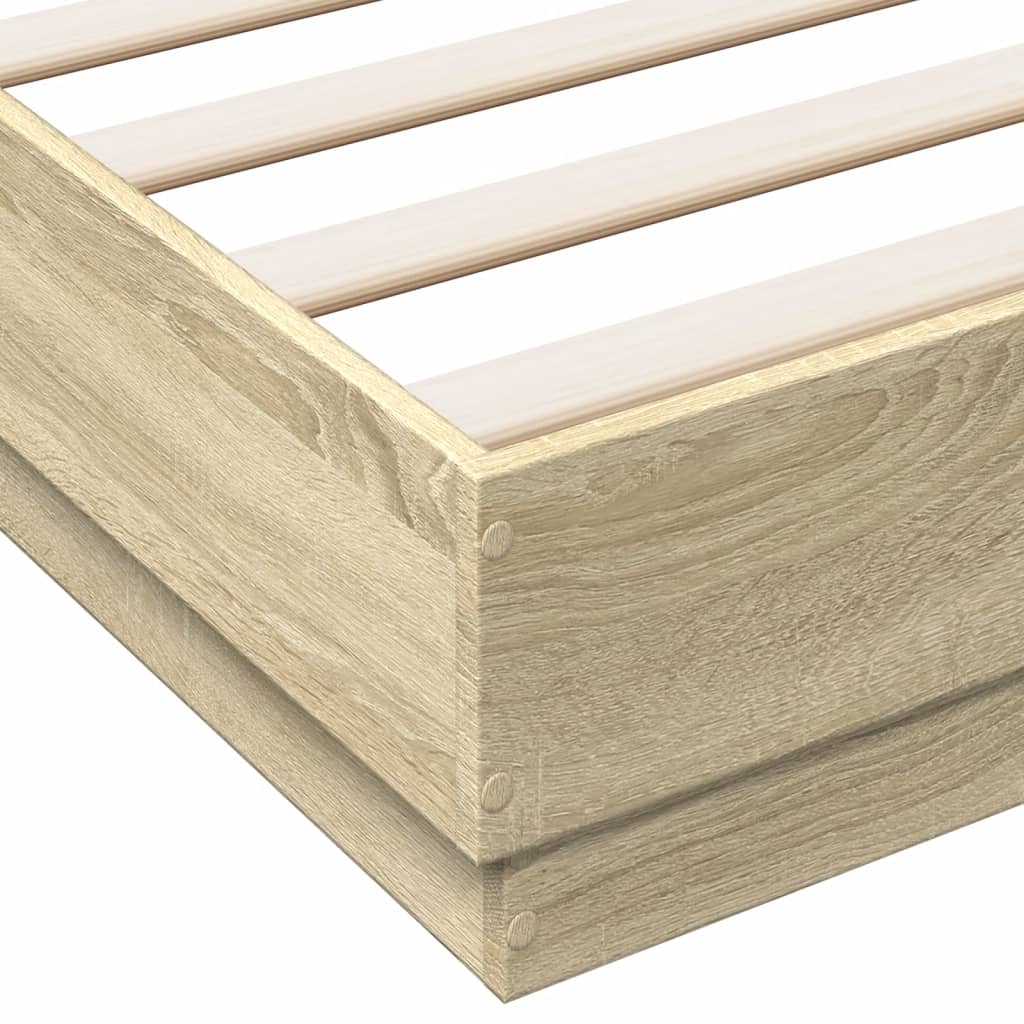 vidaXL Bed Frame | Sonoma Oak | Engineered wood, Plywood | Small Double