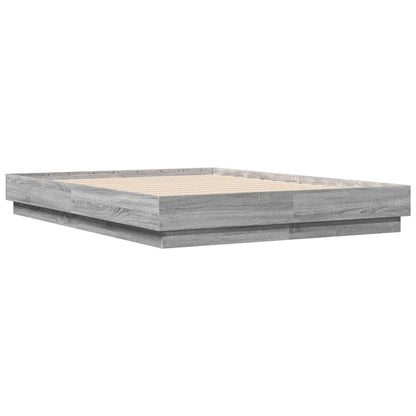 vidaXL Bed Frame | Grey Sonoma | Engineered wood, Plywood | Small Double