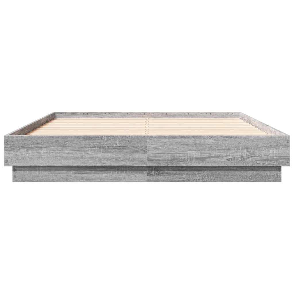 vidaXL Bed Frame | Grey Sonoma | Engineered wood, Plywood | Small Double