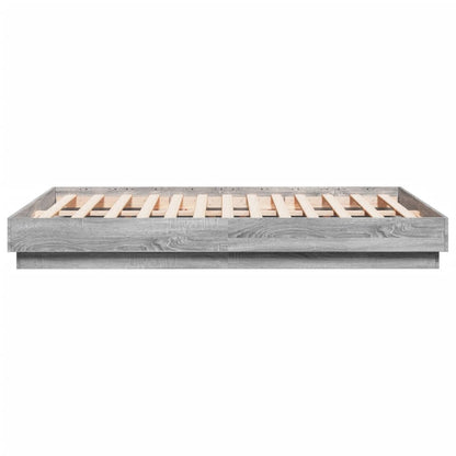 vidaXL Bed Frame | Grey Sonoma | Engineered wood, Plywood | Small Double