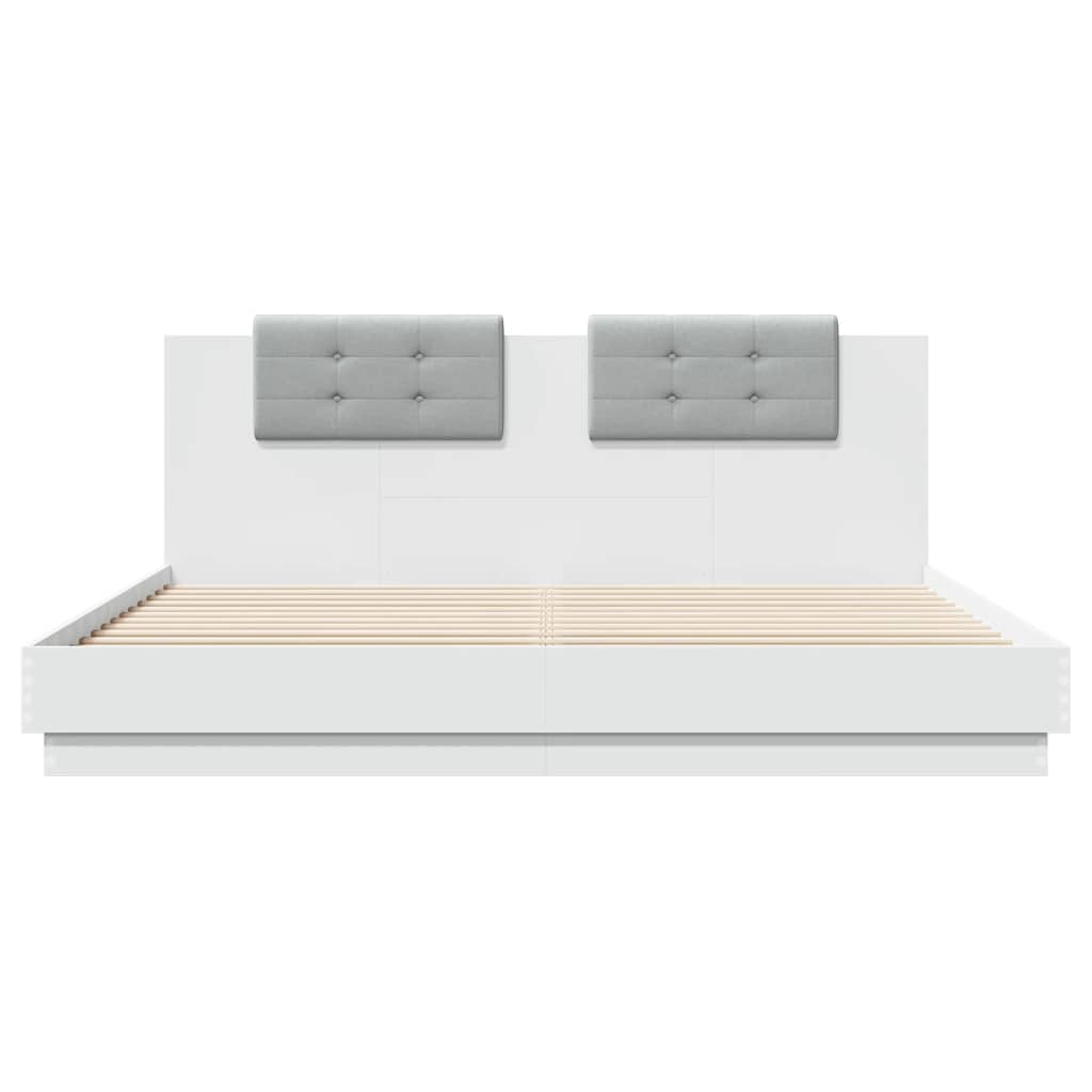vidaXL Bed Frame without Mattress White 200x200cm