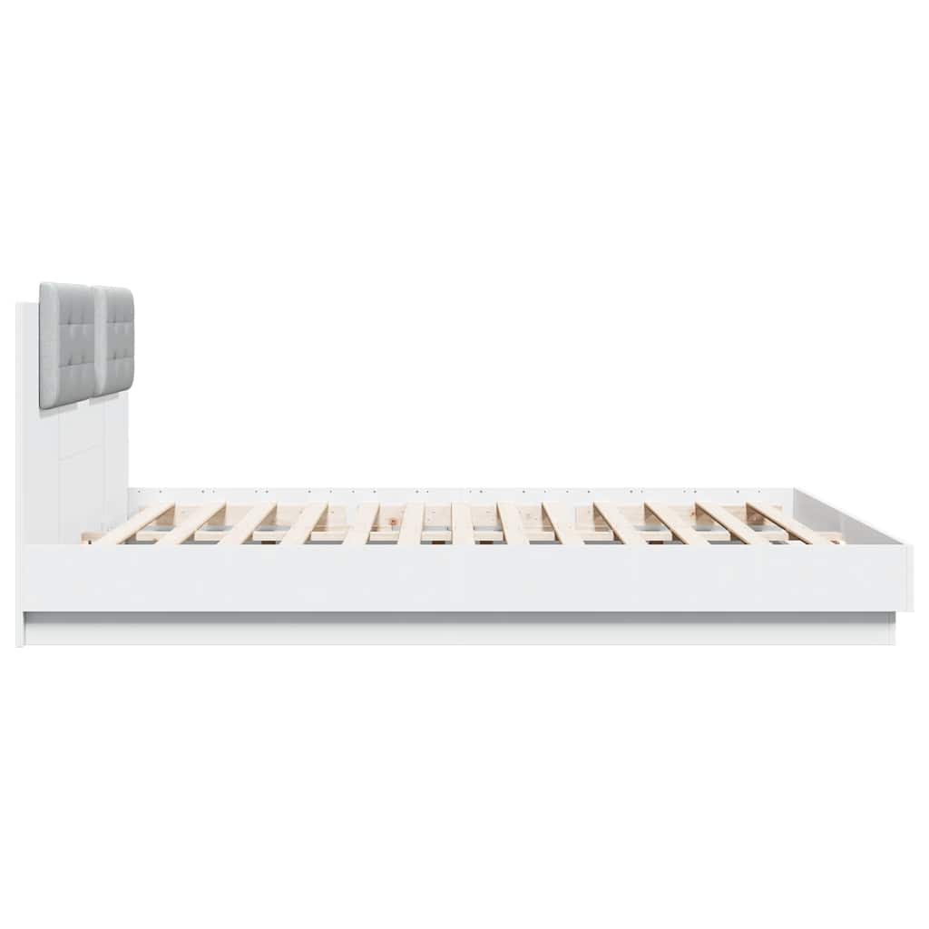 vidaXL Bed Frame without Mattress White 200x200cm