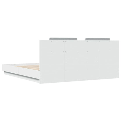 vidaXL Bed Frame without Mattress White 180x200 cm Super King