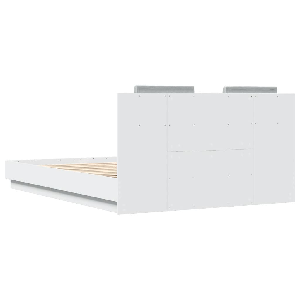 vidaXL Bed Frame without Mattress White 150x200 cm King Size