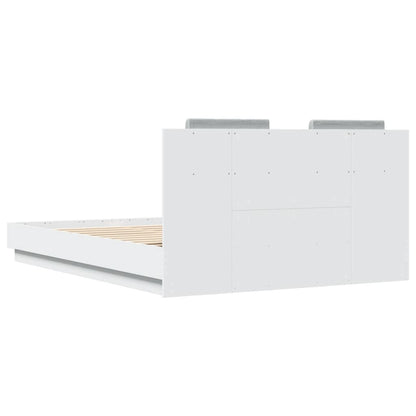 vidaXL Bed Frame without Mattress White 150x200 cm King Size