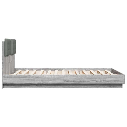 vidaXL Bed Frame without Mattress Grey Sonoma 150x200 cm King Size