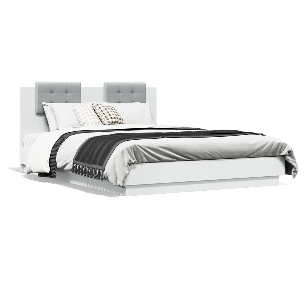 vidaXL Bed Frame without Mattress White 140x200 cm