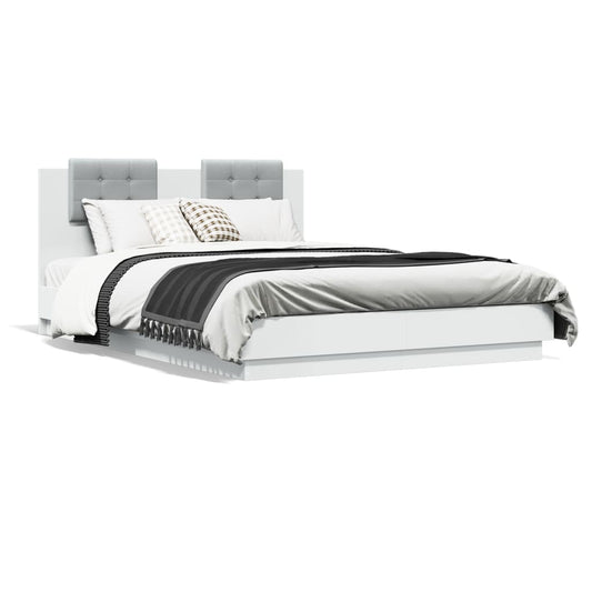 vidaXL Bed Frame without Mattress White 140x200 cm