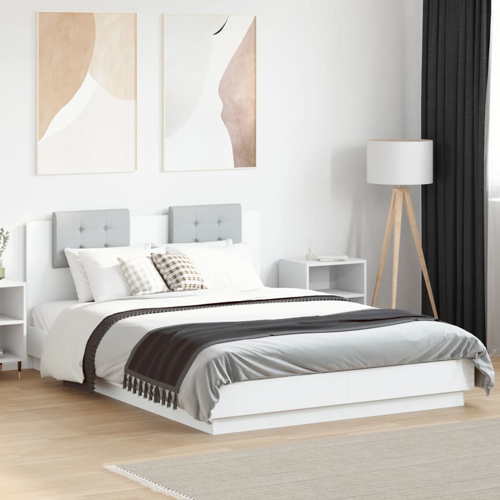 vidaXL Bed Frame without Mattress White 140x200 cm