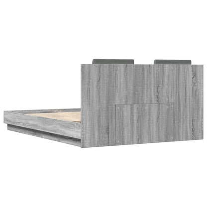 vidaXL Bed Frame without Mattress Grey Sonoma 120x200 cm