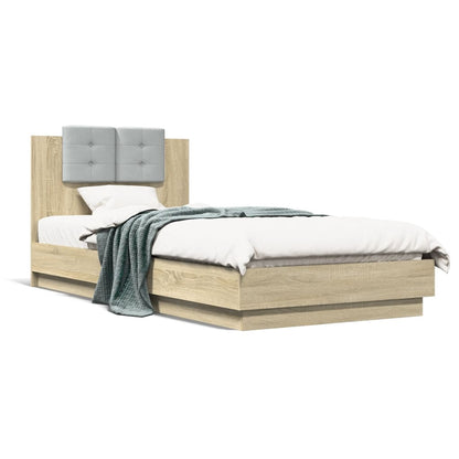 vidaXL Bed Frame without Mattress Sonoma Oak 100x200 cm