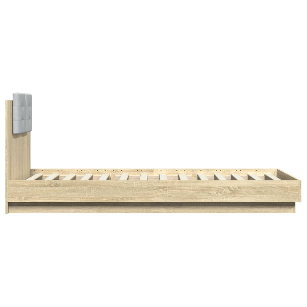 vidaXL Bed Frame without Mattress Sonoma Oak 100x200 cm