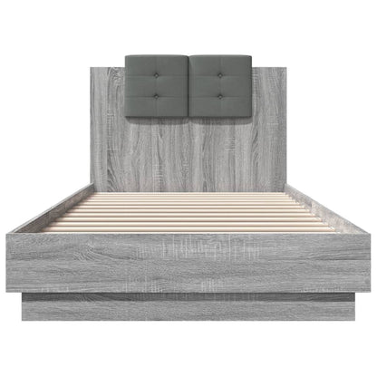 vidaXL Bed Frame without Mattress Grey Sonoma 100x200 cm
