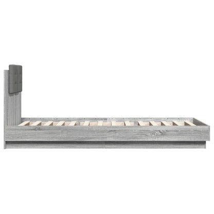 vidaXL Bed Frame without Mattress Grey Sonoma 100x200 cm