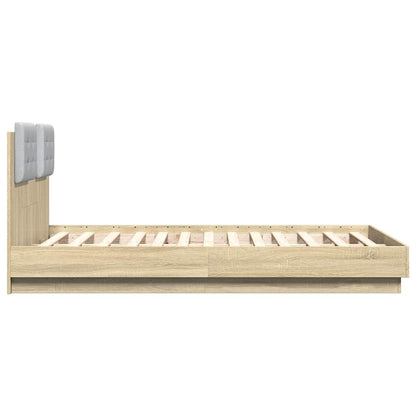 vidaXL Bed Frame without Mattress Sonoma Oak 140x190 cm