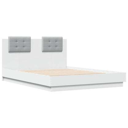 vidaXL Bed Frame without Mattress White 135x190 cm Double
