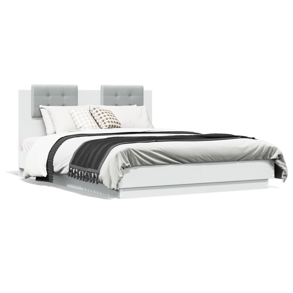 vidaXL Bed Frame without Mattress White 120x190 cm Small Double