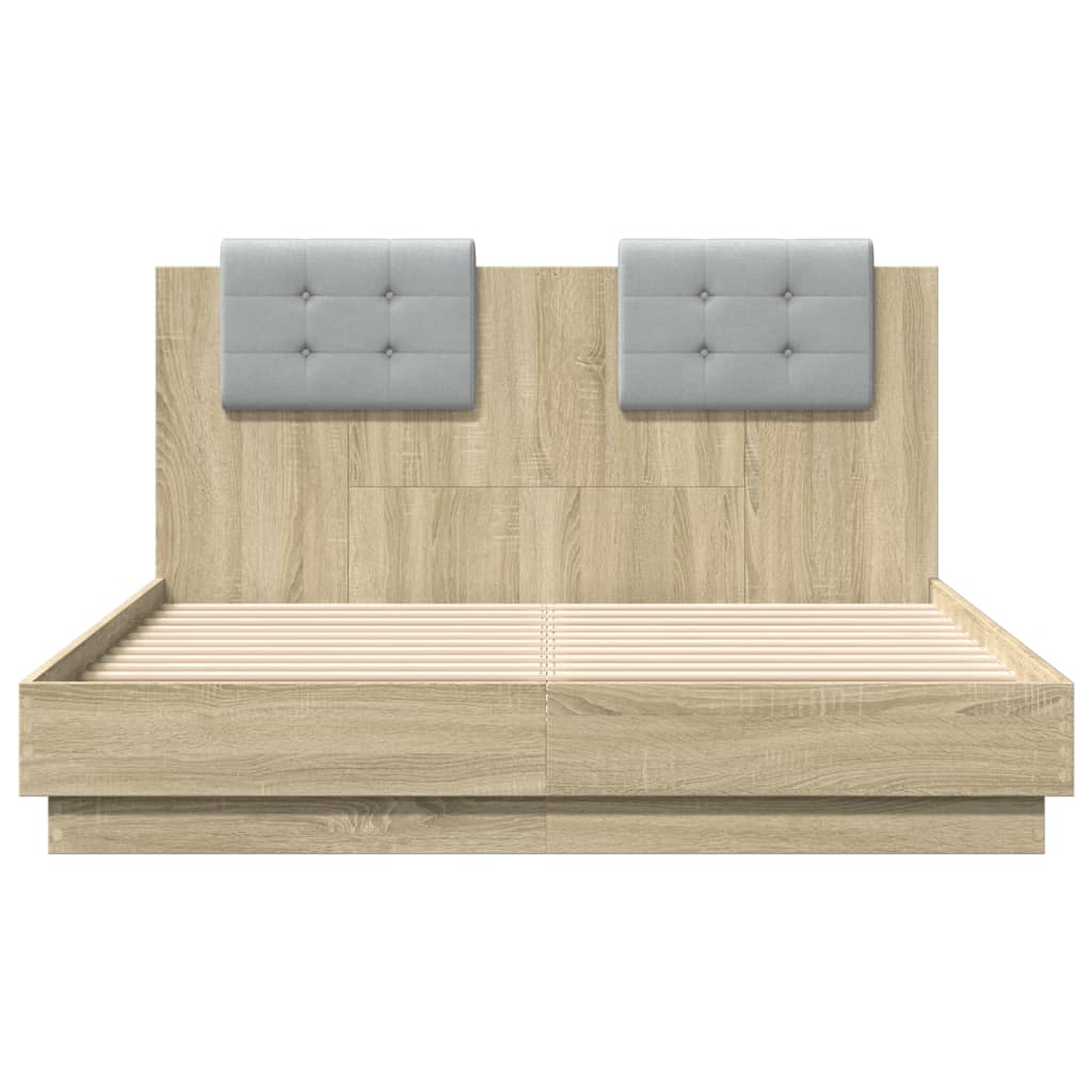 vidaXL Bed Frame without Mattress Sonoma Oak 120x190 cm Small Double