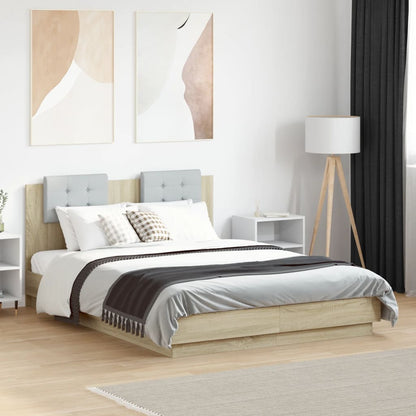 vidaXL Bed Frame without Mattress Sonoma Oak 120x190 cm Small Double