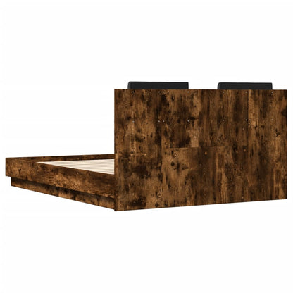 vidaXL Bed Frame without Mattress Smoked Oak 120x190 cm Small Double