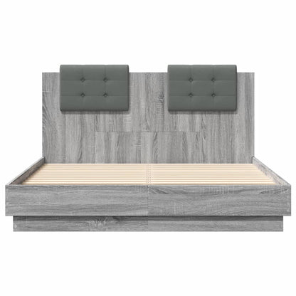 vidaXL Bed Frame without Mattress Grey Sonoma 120x190 cm Small Double