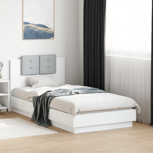 vidaXL Bed Frame without Mattress White 90x190 cm Single
