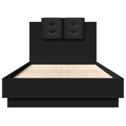 vidaXL Bed Frame without Mattress Black 90x190 cm Single