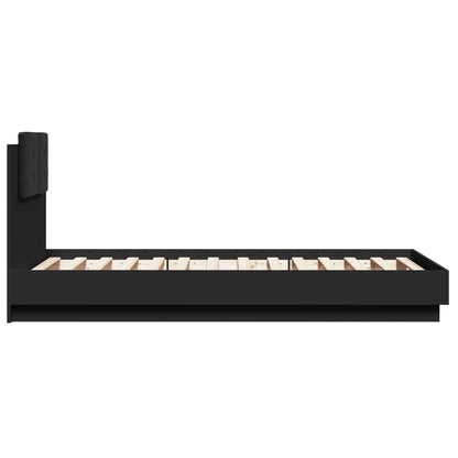 vidaXL Bed Frame without Mattress Black 90x190 cm Single