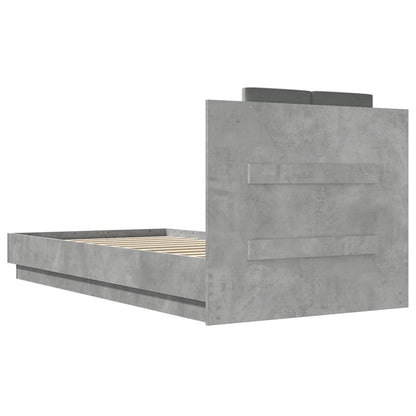 vidaXL Bed Frame without Mattress Concrete Grey 90x190 cm Single