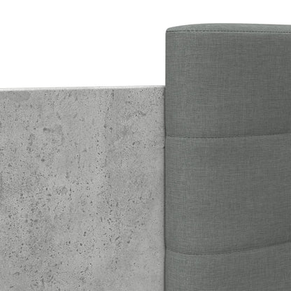 vidaXL Bed Frame without Mattress Concrete Grey 75x190 cm Small Single