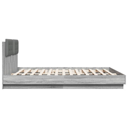 vidaXL Bed Frame | Grey Sonoma | Engineered wood | 160x200 cm mattress size