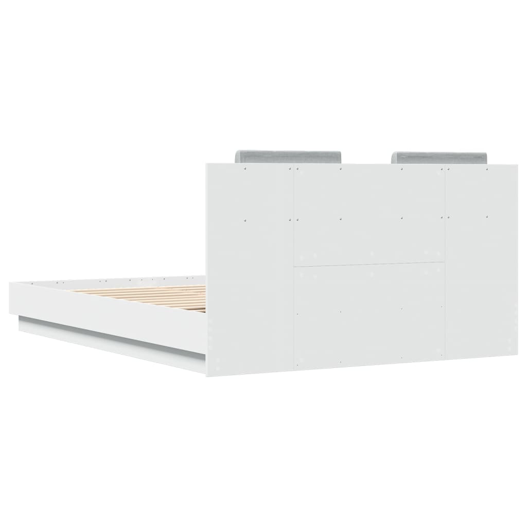 vidaXL Bed Frame | White | Engineered Wood, Plywood | Double | Bed Frame